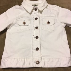 OshKosh B’gosh White Denim Jacket Girls (like new)